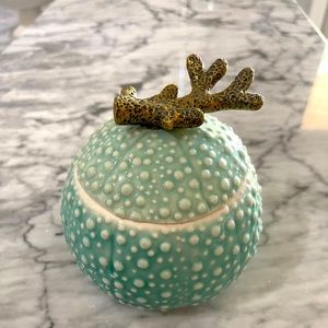 Ceramic coral covered dish